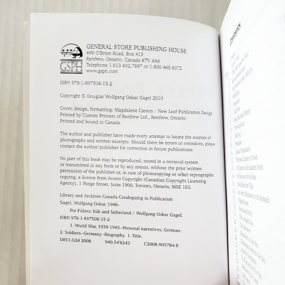 Signed - Fuhrer, Folk and Fatherland: A Soldier's Story - Picture 9 of 11